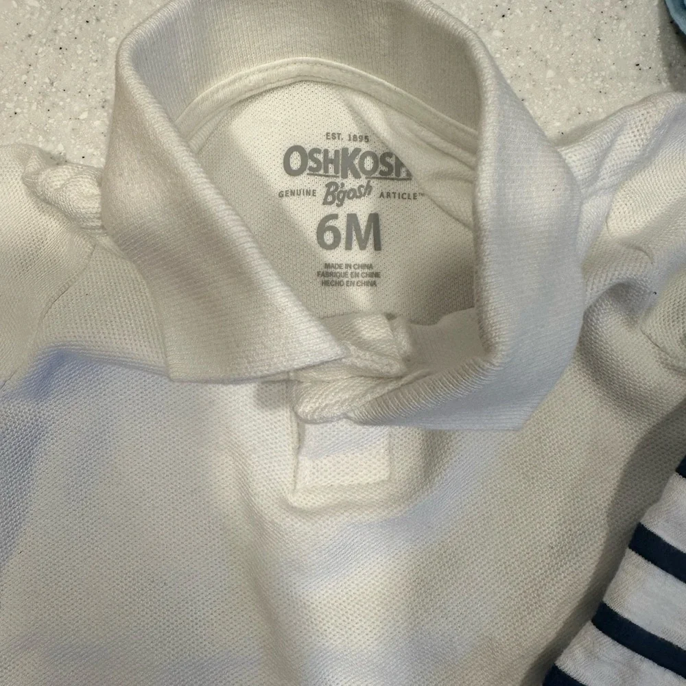 Baby Boy Summer Lot of 6M Clothing! 3 Onesie & 2 Shirts! Carter’s, OshKo…